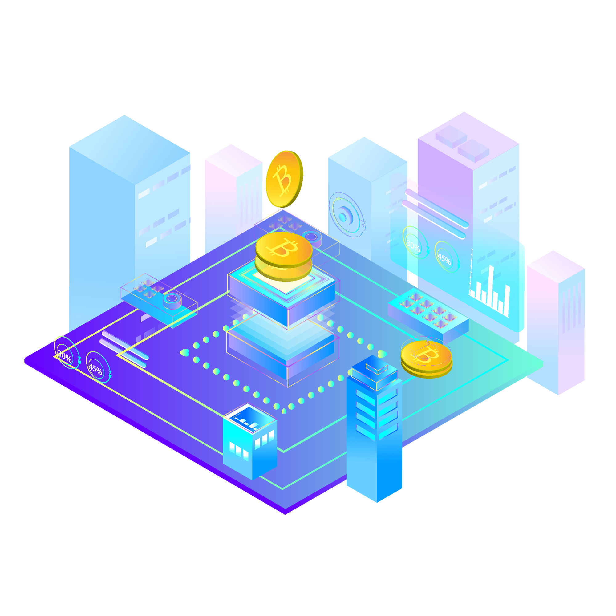 Crypto Staking Illustration